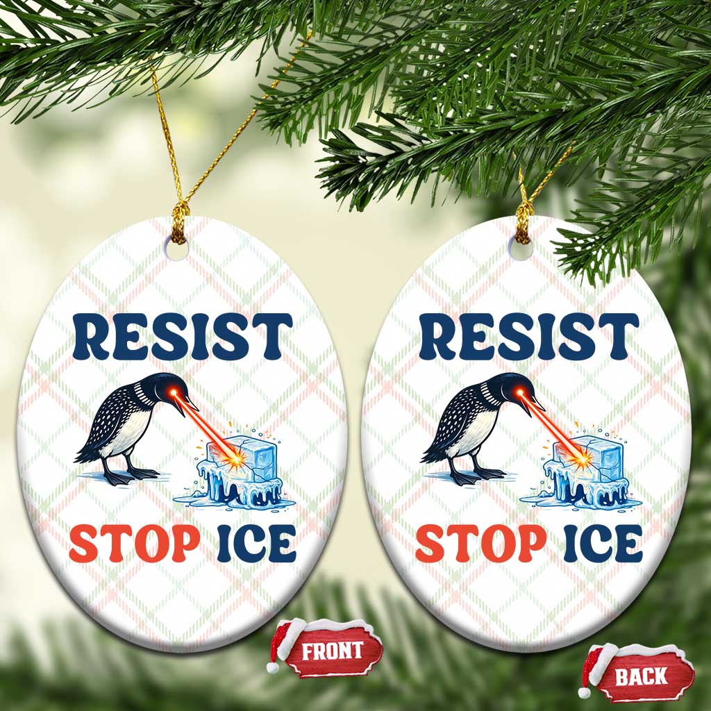 Stop ICE Ceramic Ornament Minnesota Resist Anti ICE Immigration Protest