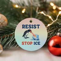 Stop ICE Ceramic Ornament Minnesota Resist Anti ICE Immigration Protest