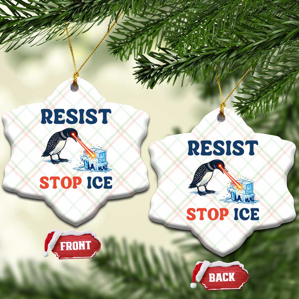 Stop ICE Ceramic Ornament Minnesota Resist Anti ICE Immigration Protest
