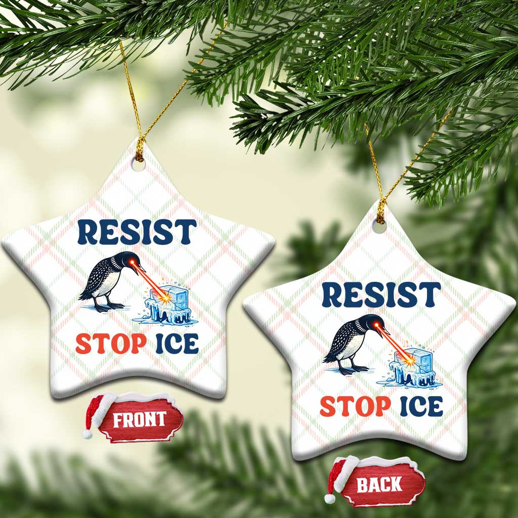 Stop ICE Ceramic Ornament Minnesota Resist Anti ICE Immigration Protest