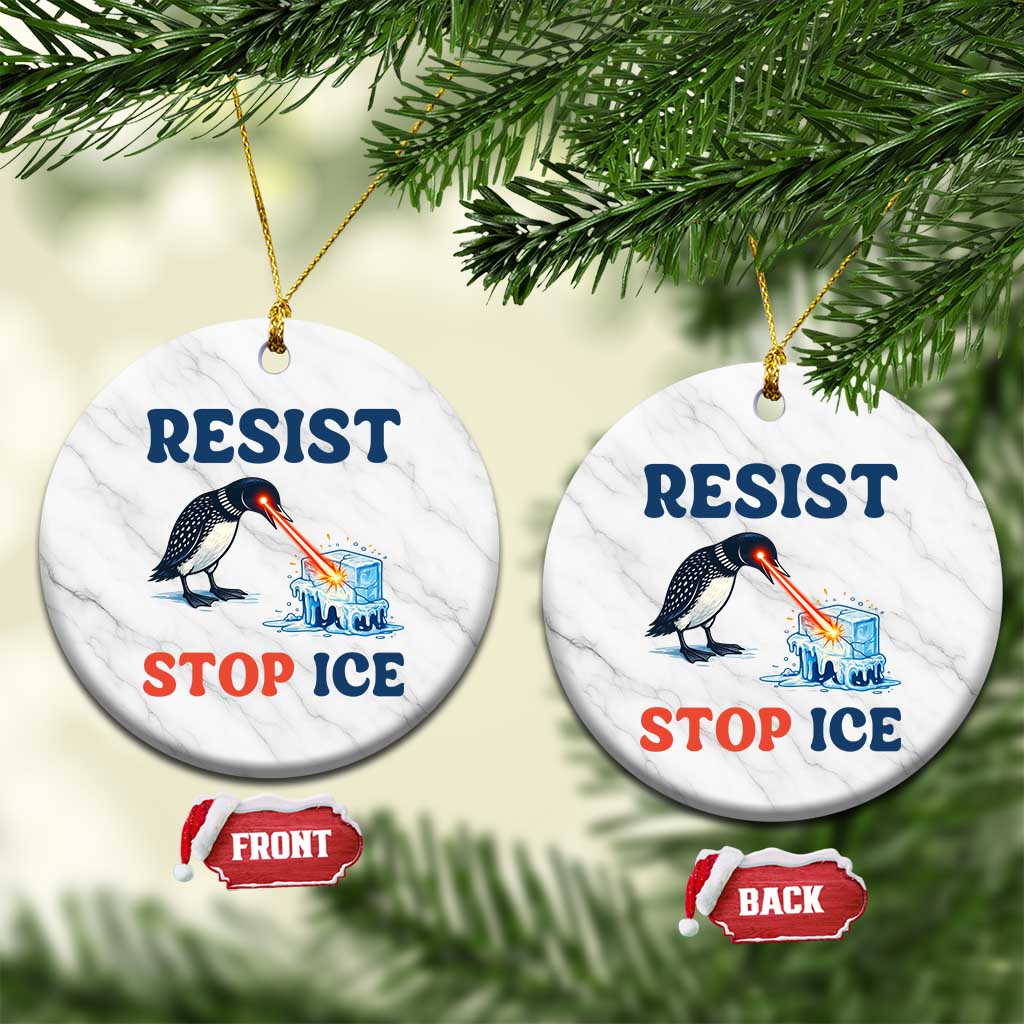 Stop ICE Ceramic Ornament Minnesota Resist Anti ICE Immigration Protest
