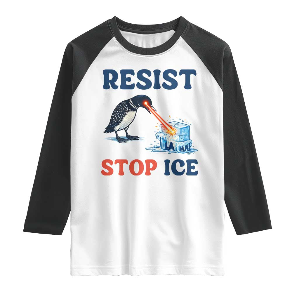 Stop ICE Raglan Shirt Minnesota Resist Anti ICE Immigration Protest