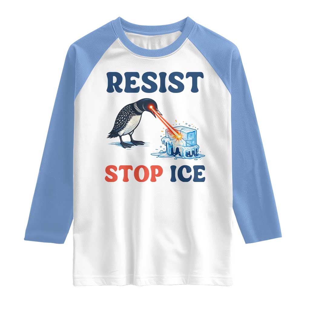 Stop ICE Raglan Shirt Minnesota Resist Anti ICE Immigration Protest