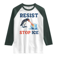 Stop ICE Raglan Shirt Minnesota Resist Anti ICE Immigration Protest
