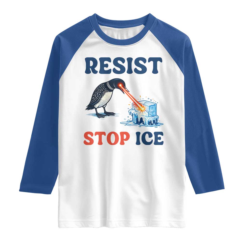 Stop ICE Raglan Shirt Minnesota Resist Anti ICE Immigration Protest