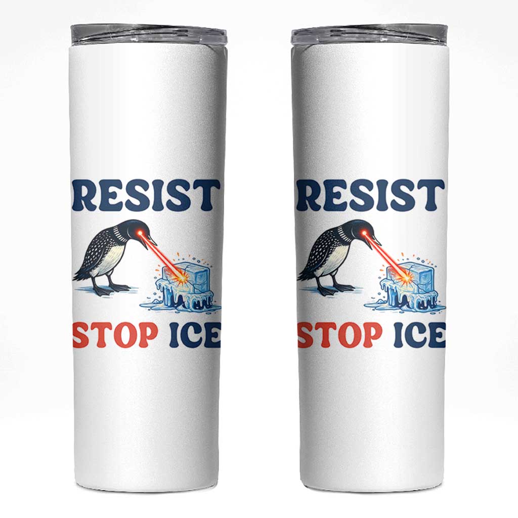 Stop ICE Skinny Tumbler Minnesota Resist Anti ICE Immigration Protest