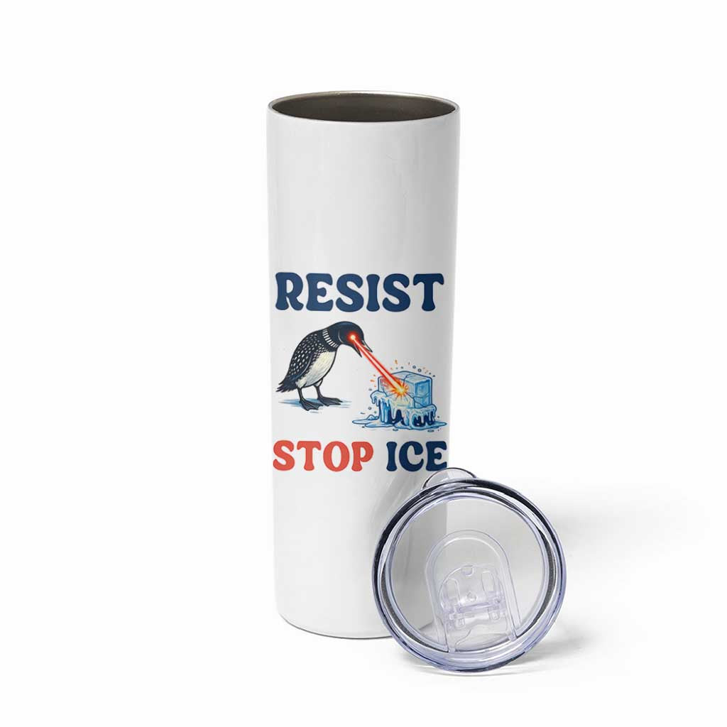Stop ICE Skinny Tumbler Minnesota Resist Anti ICE Immigration Protest