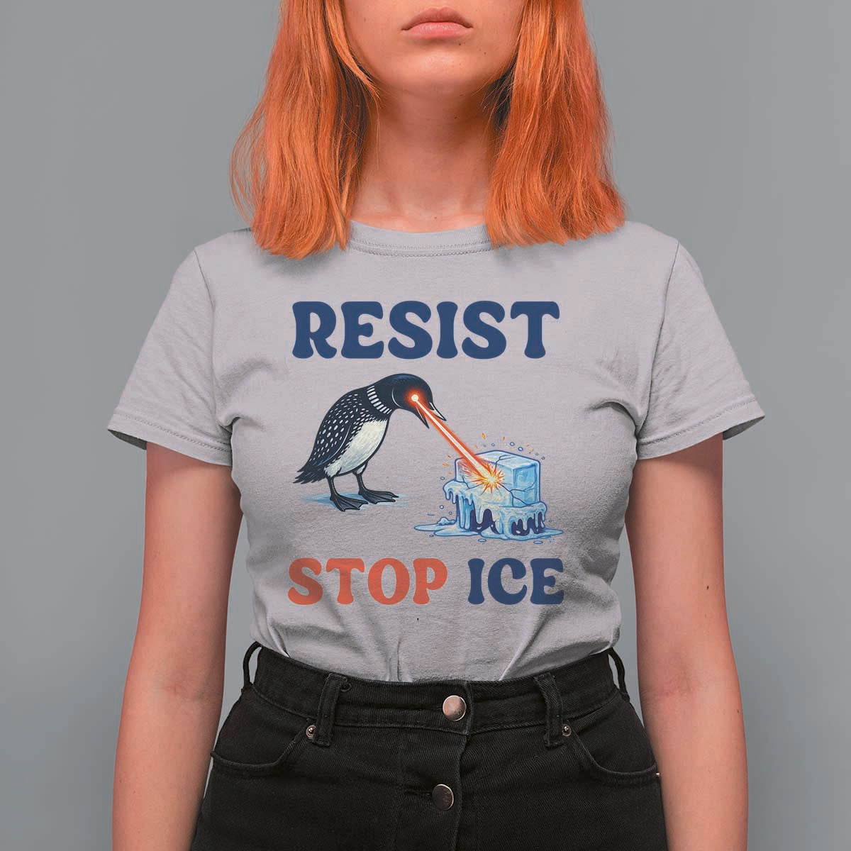 Stop ICE T Shirt For Women Minnesota Resist Anti ICE Immigration Protest