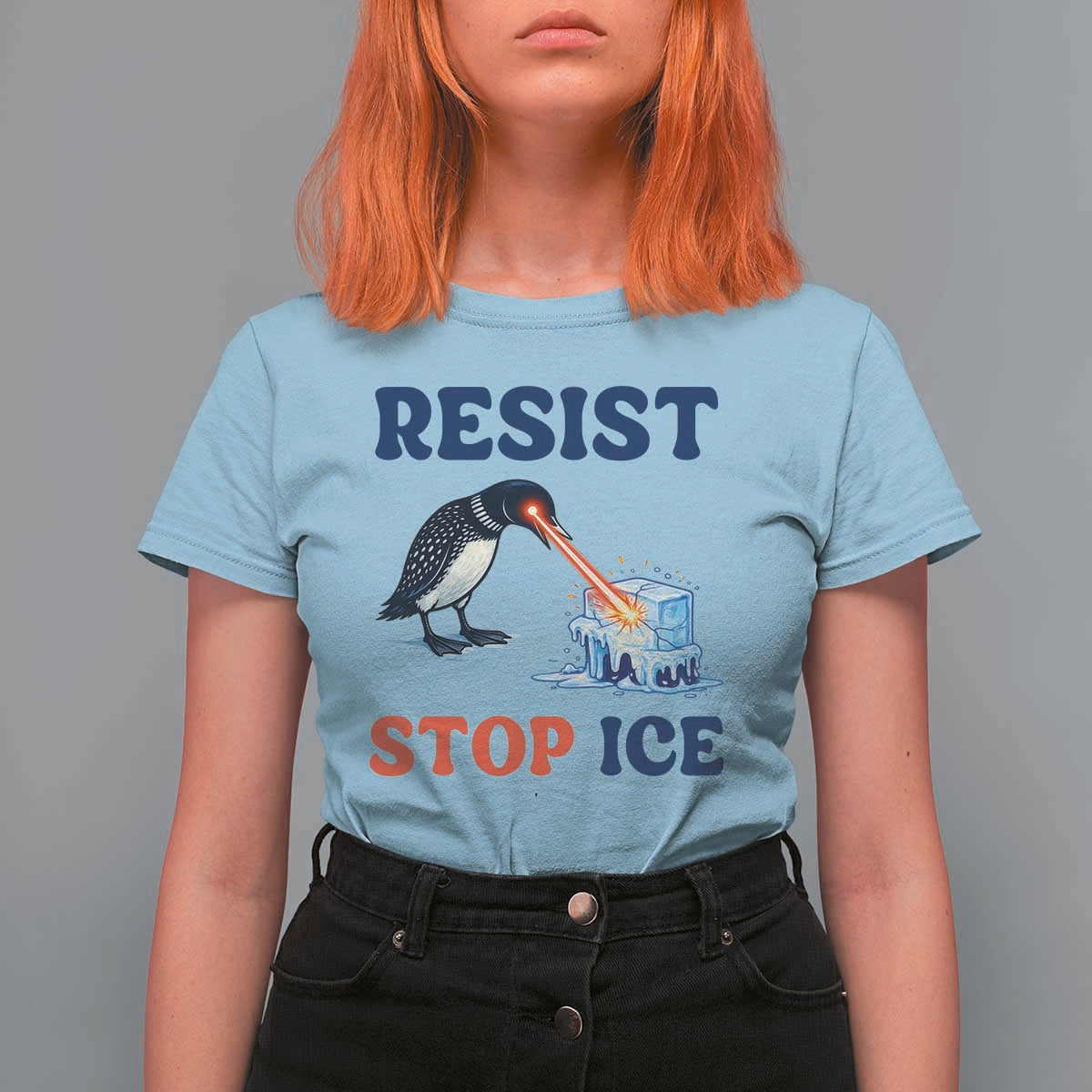 Stop ICE T Shirt For Women Minnesota Resist Anti ICE Immigration Protest