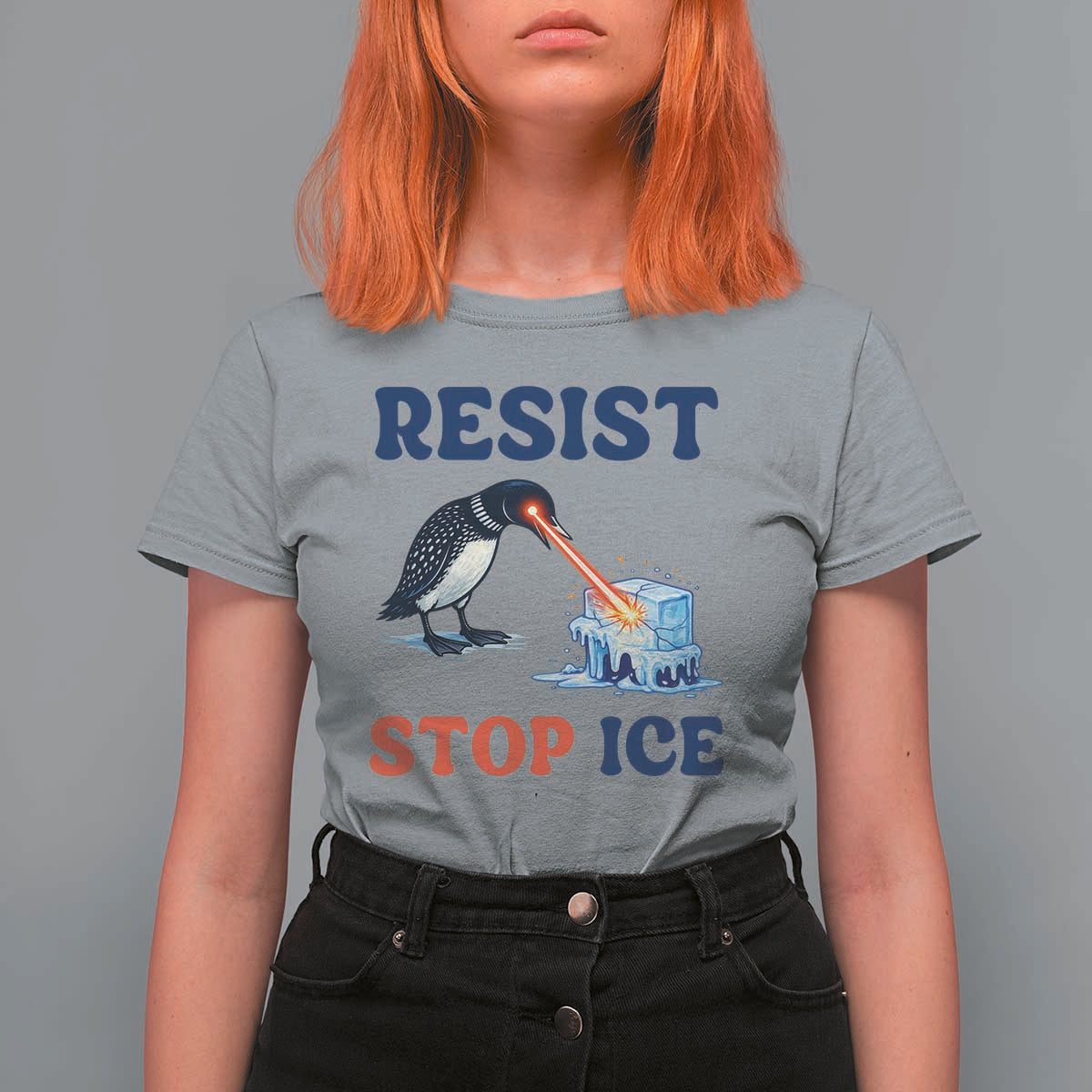Stop ICE T Shirt For Women Minnesota Resist Anti ICE Immigration Protest