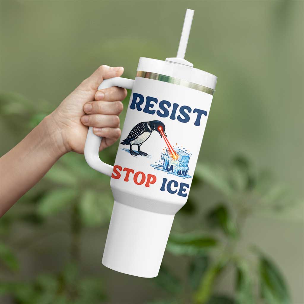 Stop ICE Tumbler With Handle Minnesota Resist Anti ICE Immigration Protest