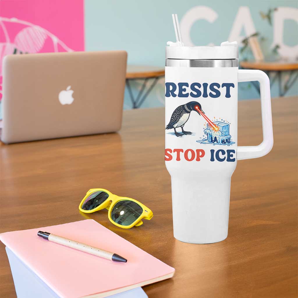 Stop ICE Tumbler With Handle Minnesota Resist Anti ICE Immigration Protest