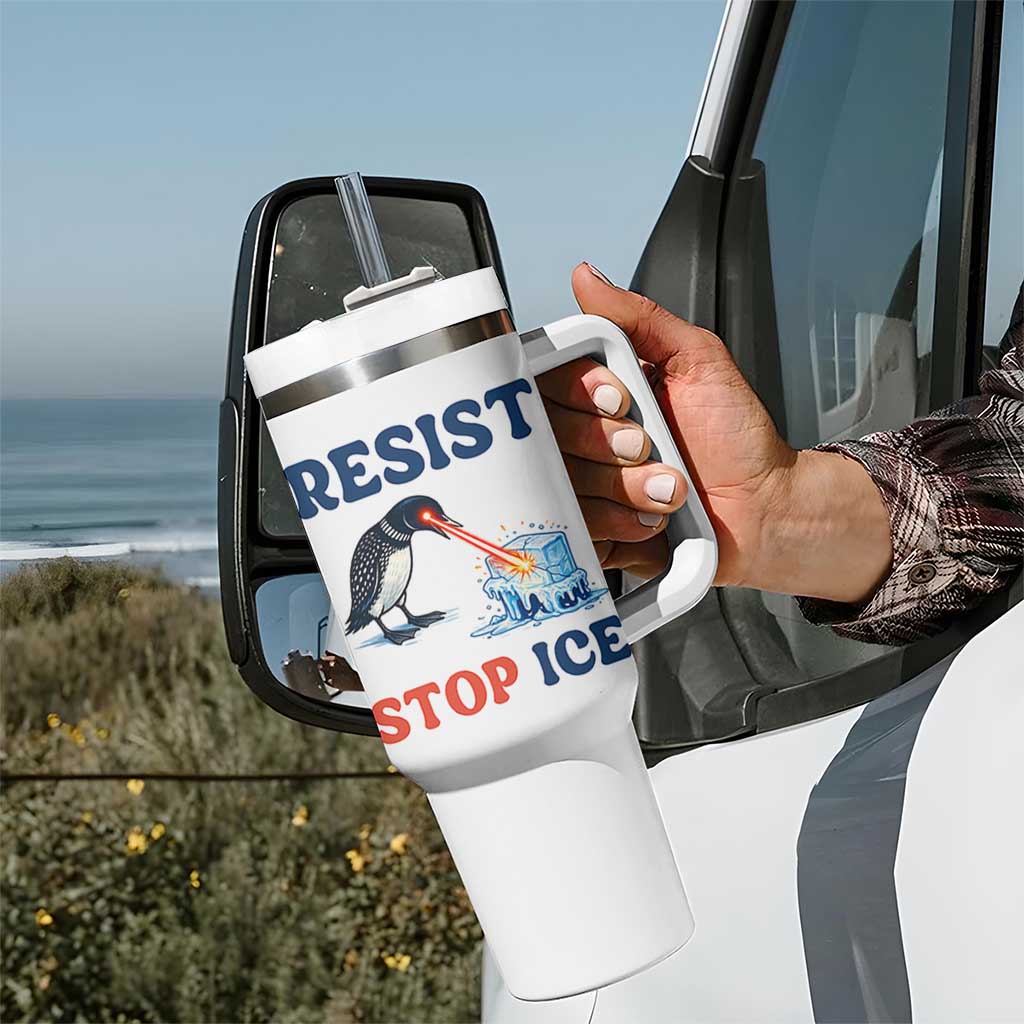 Stop ICE Tumbler With Handle Minnesota Resist Anti ICE Immigration Protest