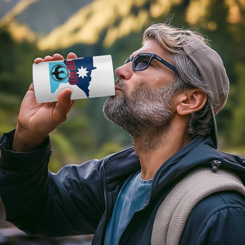 Minnesota Resist Anti ICE Immigration Protest 4 in 1 Can Cooler Tumbler Ice Out
