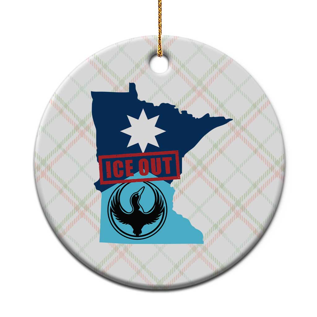 Minnesota Resist Anti ICE Immigration Protest Ceramic Ornament Ice Out