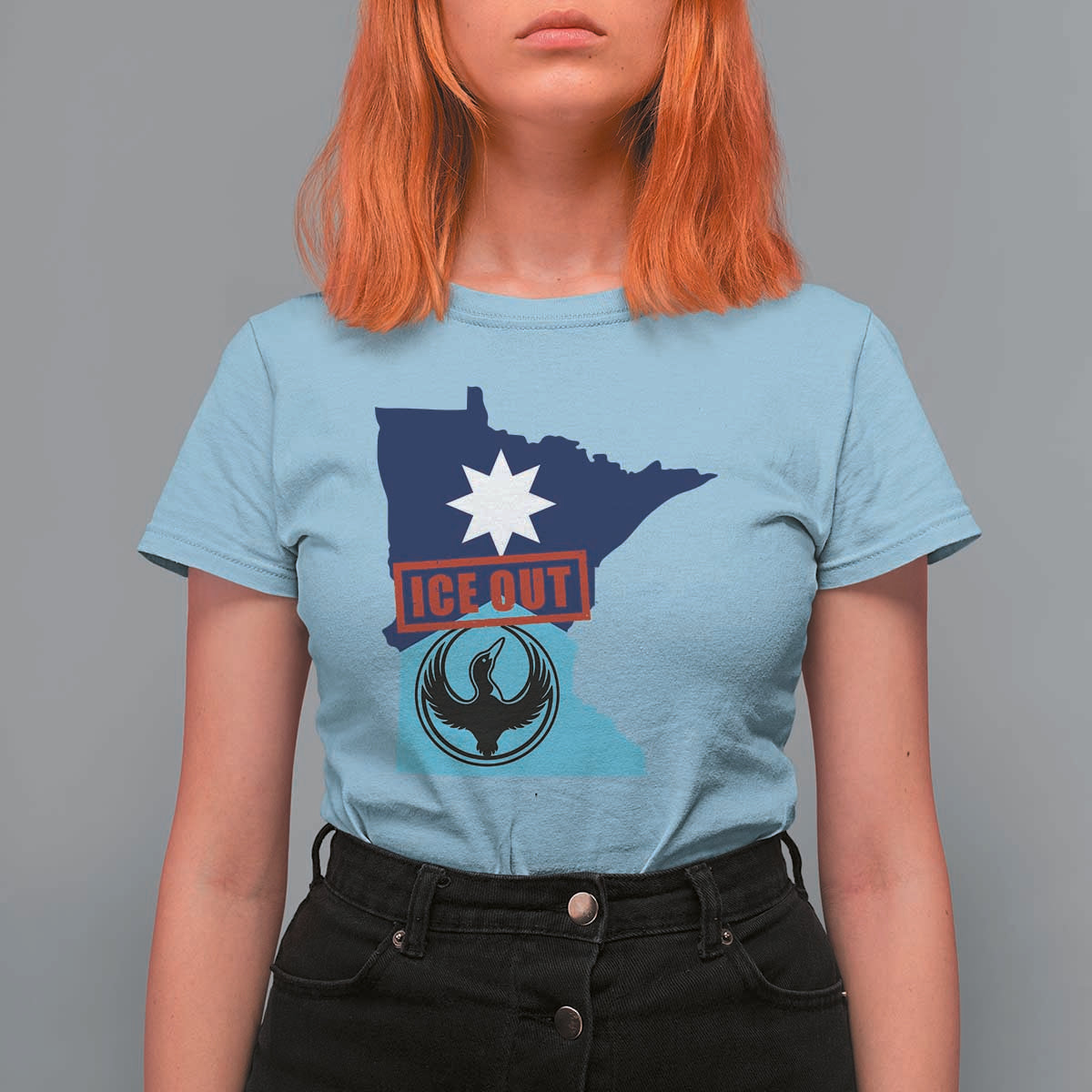 Minnesota Resist Anti ICE Immigration Protest T Shirt For Women Ice Out