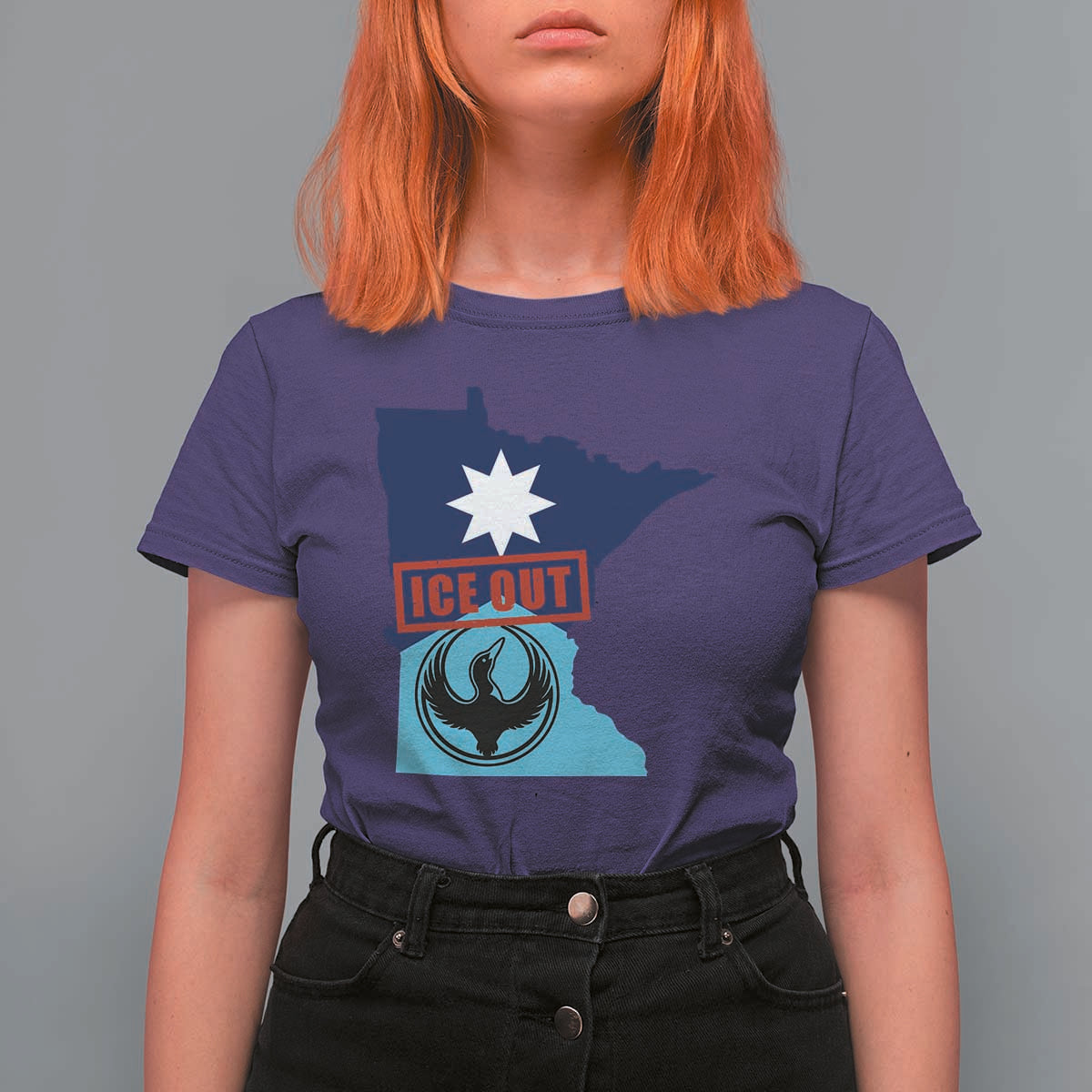Minnesota Resist Anti ICE Immigration Protest T Shirt For Women Ice Out