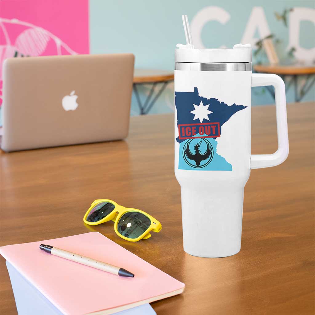 Minnesota Resist Anti ICE Immigration Protest Tumbler With Handle Ice Out