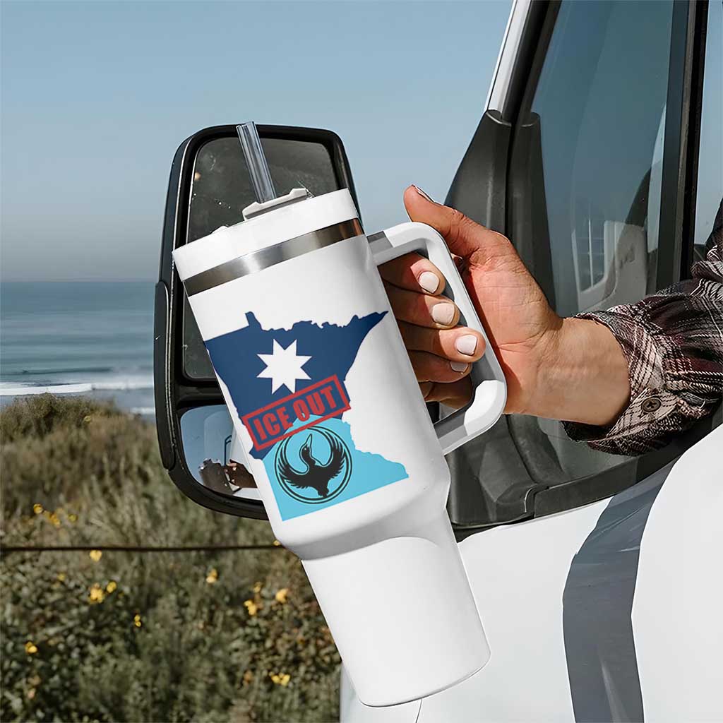 Minnesota Resist Anti ICE Immigration Protest Tumbler With Handle Ice Out
