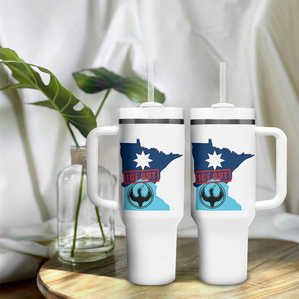 Minnesota Resist Anti ICE Immigration Protest Tumbler With Handle Ice Out