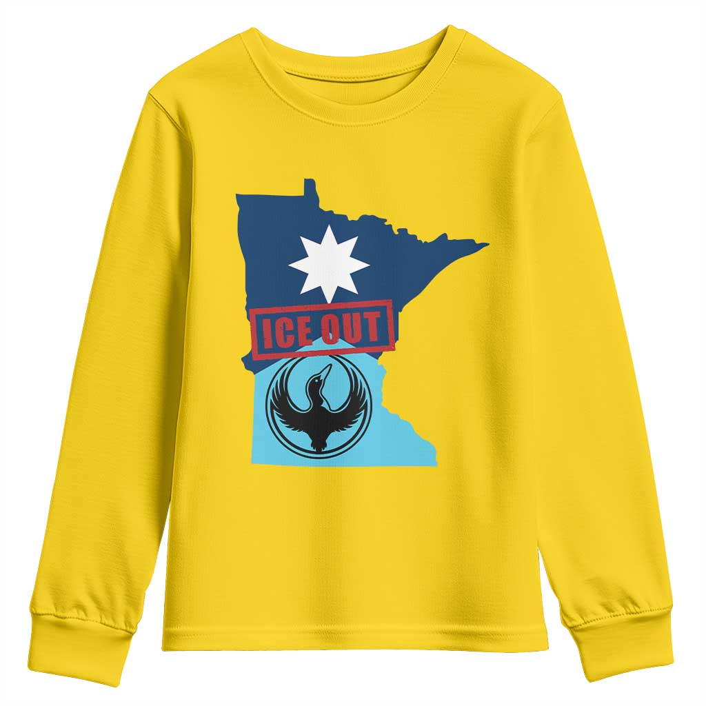 Minnesota Resist Anti ICE Immigration Protest Youth Sweatshirt Ice Out