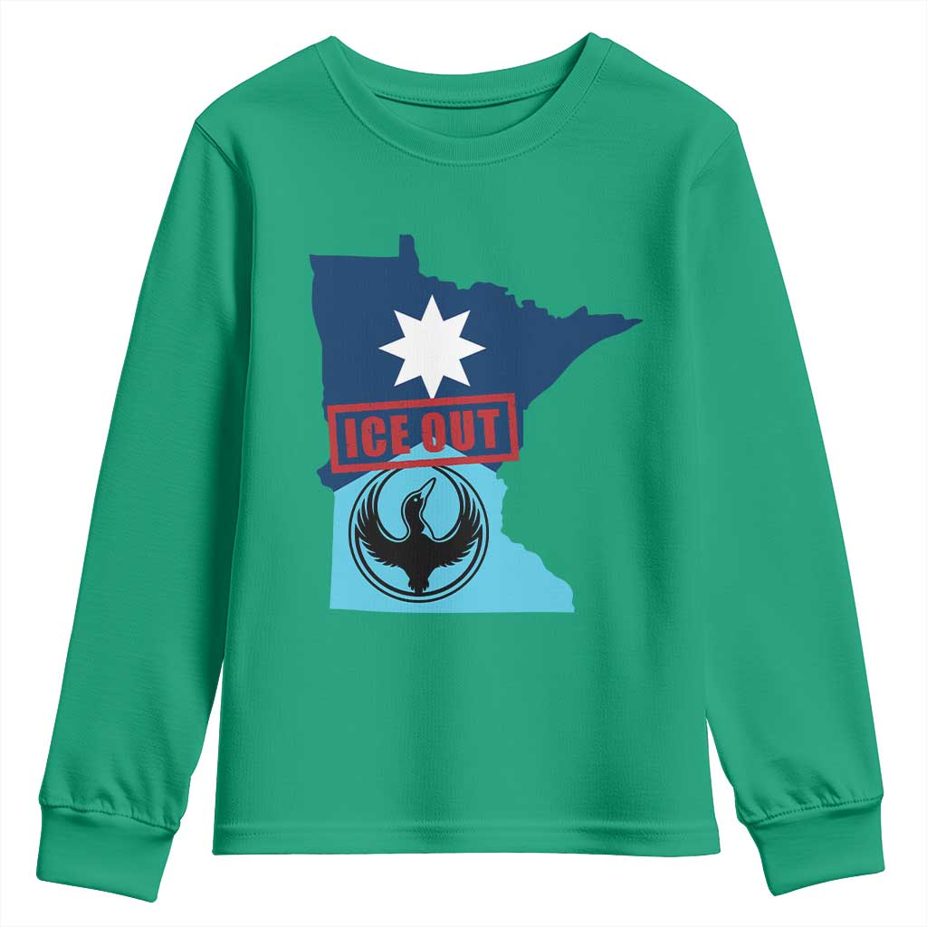 Minnesota Resist Anti ICE Immigration Protest Youth Sweatshirt Ice Out