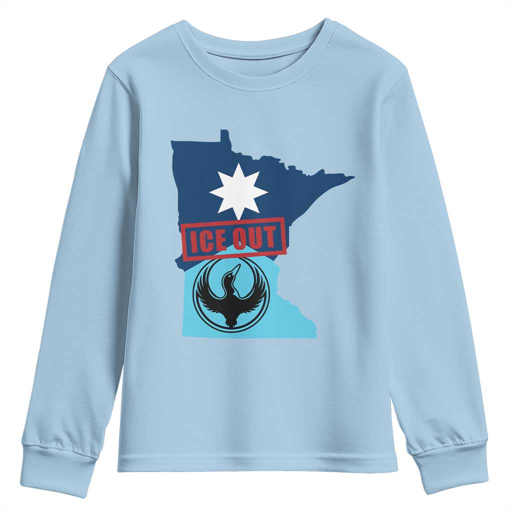 Minnesota Resist Anti ICE Immigration Protest Youth Sweatshirt Ice Out