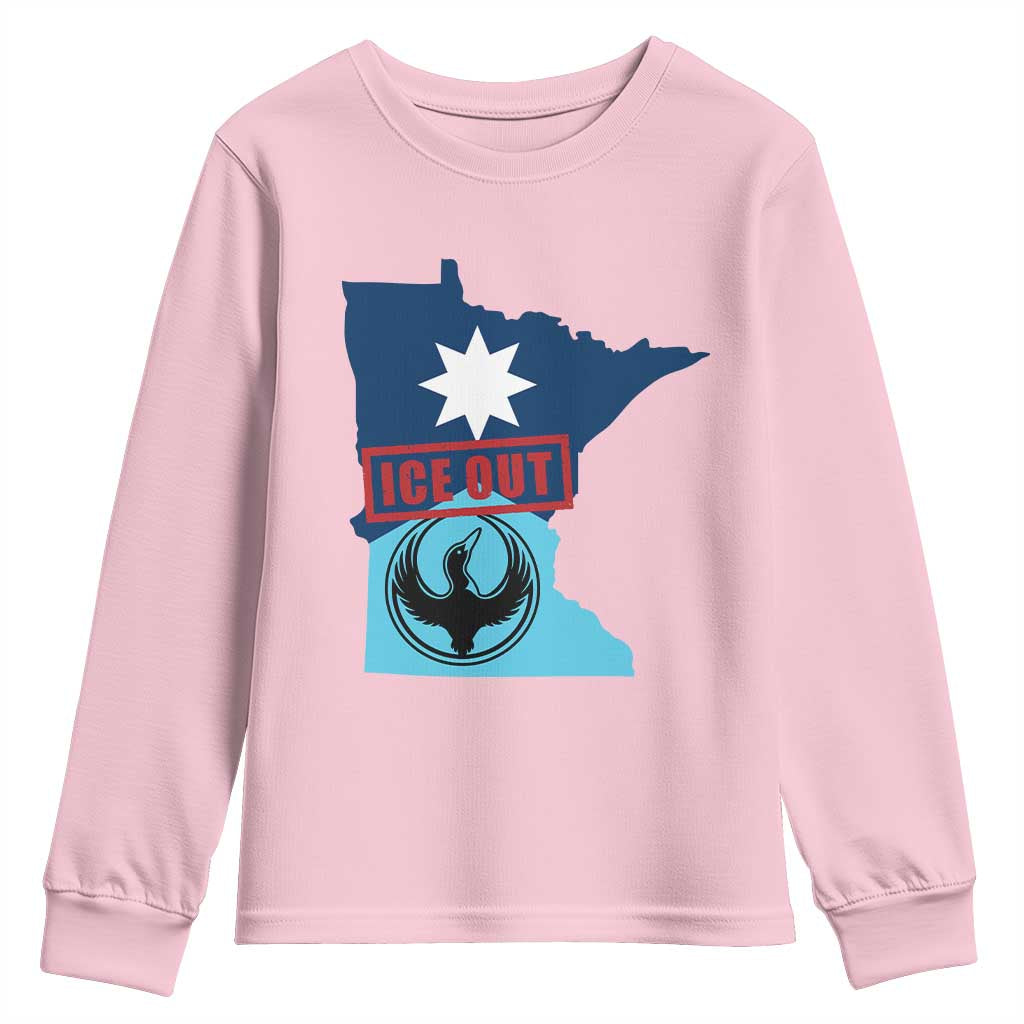 Minnesota Resist Anti ICE Immigration Protest Youth Sweatshirt Ice Out