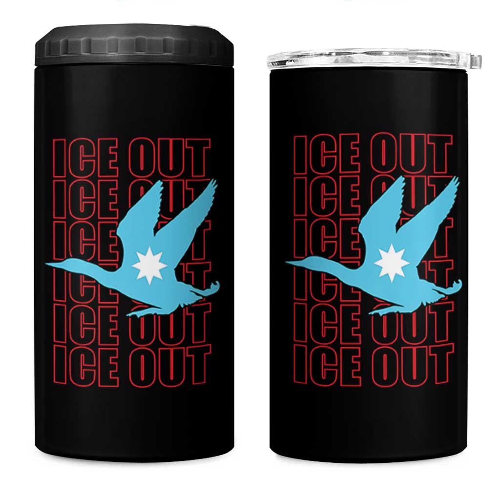 Minnesota Anti ICE Immigration Protest 4 in 1 Can Cooler Tumbler Ice Out