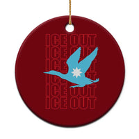 Minnesota Anti ICE Immigration Protest Ceramic Ornament Ice Out