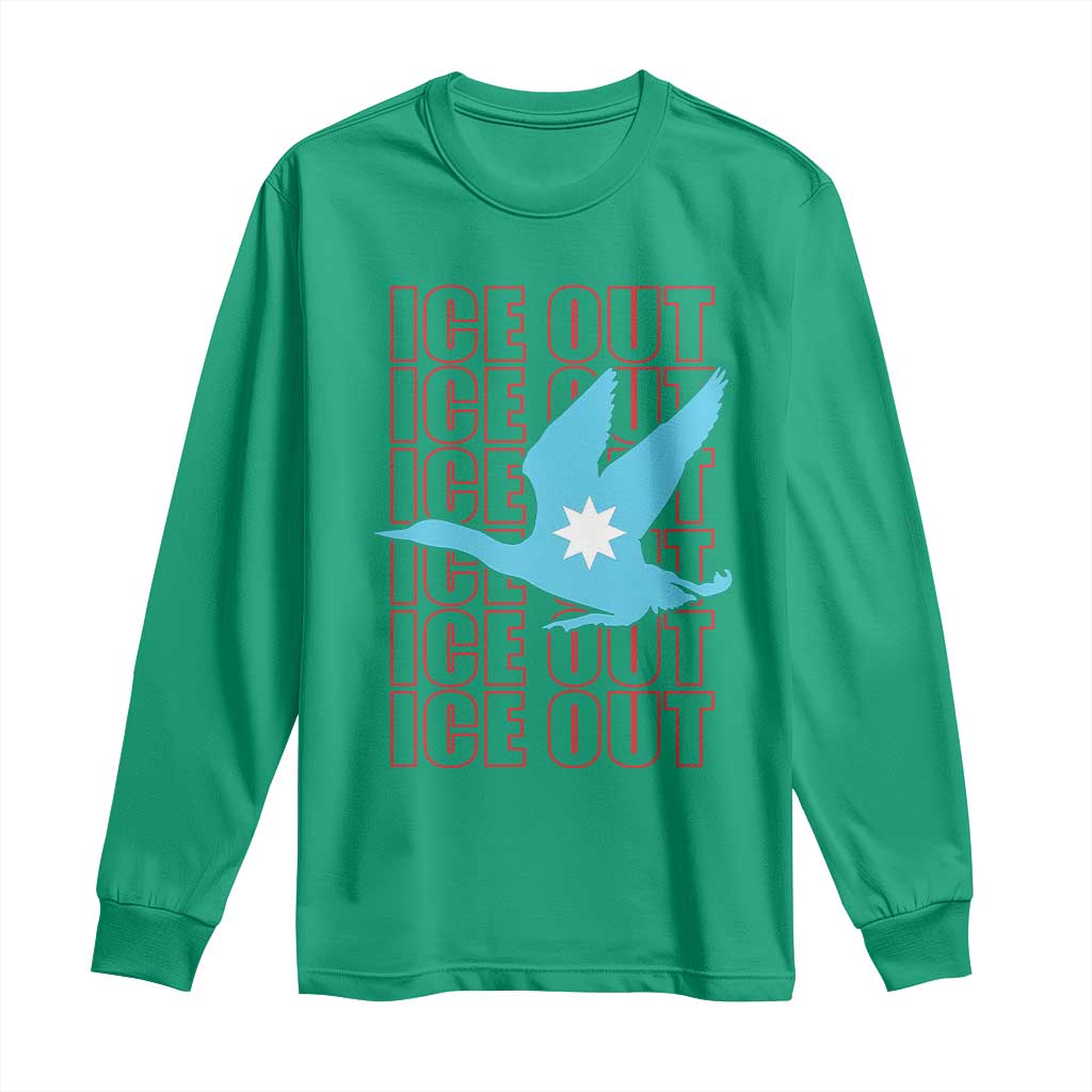 Minnesota Anti ICE Immigration Protest Long Sleeve Shirt Ice Out