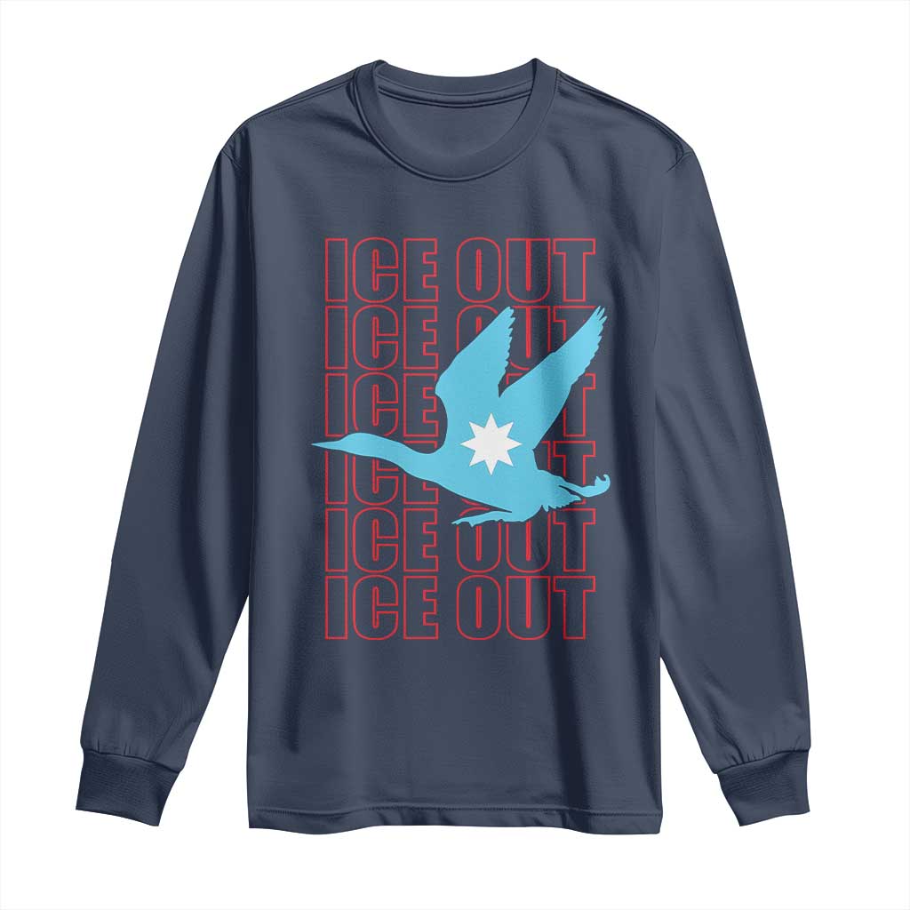 Minnesota Anti ICE Immigration Protest Long Sleeve Shirt Ice Out