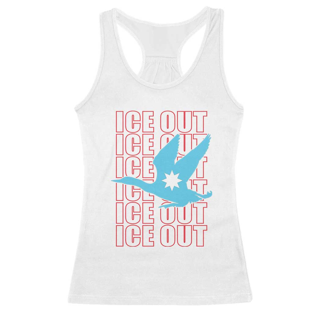 Minnesota Anti ICE Immigration Protest Racerback Tank Top Ice Out