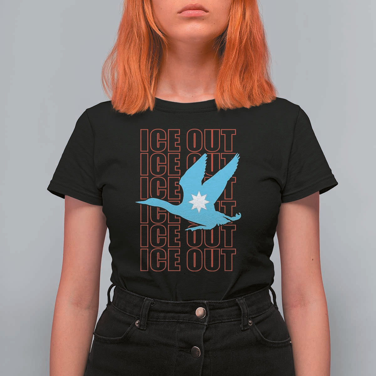 Minnesota Anti ICE Immigration Protest T Shirt For Women Ice Out