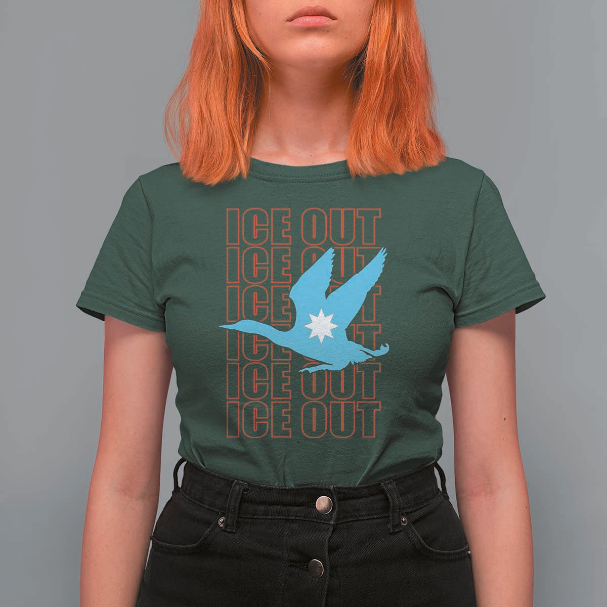 Minnesota Anti ICE Immigration Protest T Shirt For Women Ice Out