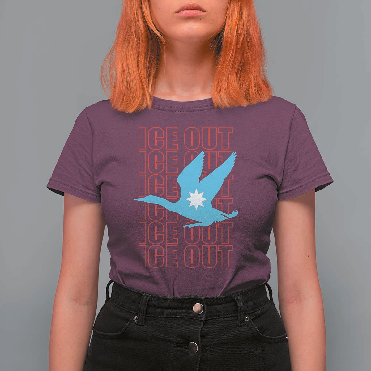 Minnesota Anti ICE Immigration Protest T Shirt For Women Ice Out
