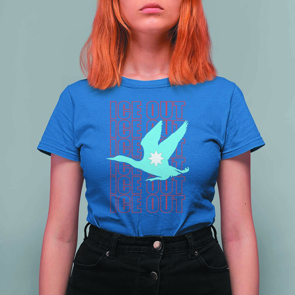 Minnesota Anti ICE Immigration Protest T Shirt For Women Ice Out