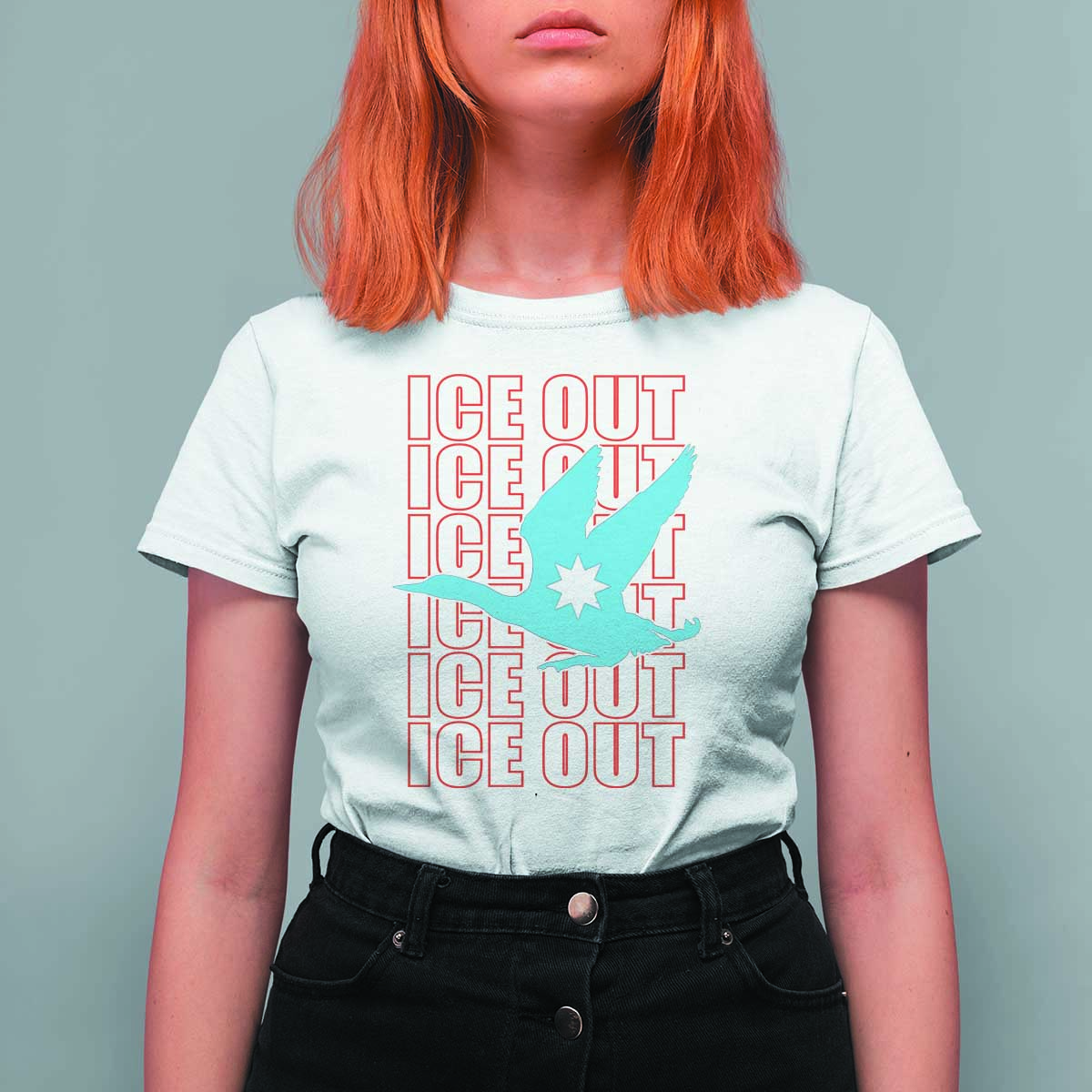 Minnesota Anti ICE Immigration Protest T Shirt For Women Ice Out