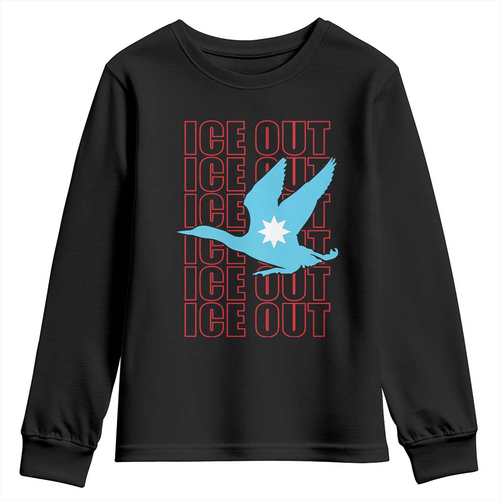 Minnesota Anti ICE Immigration Protest Youth Sweatshirt Ice Out