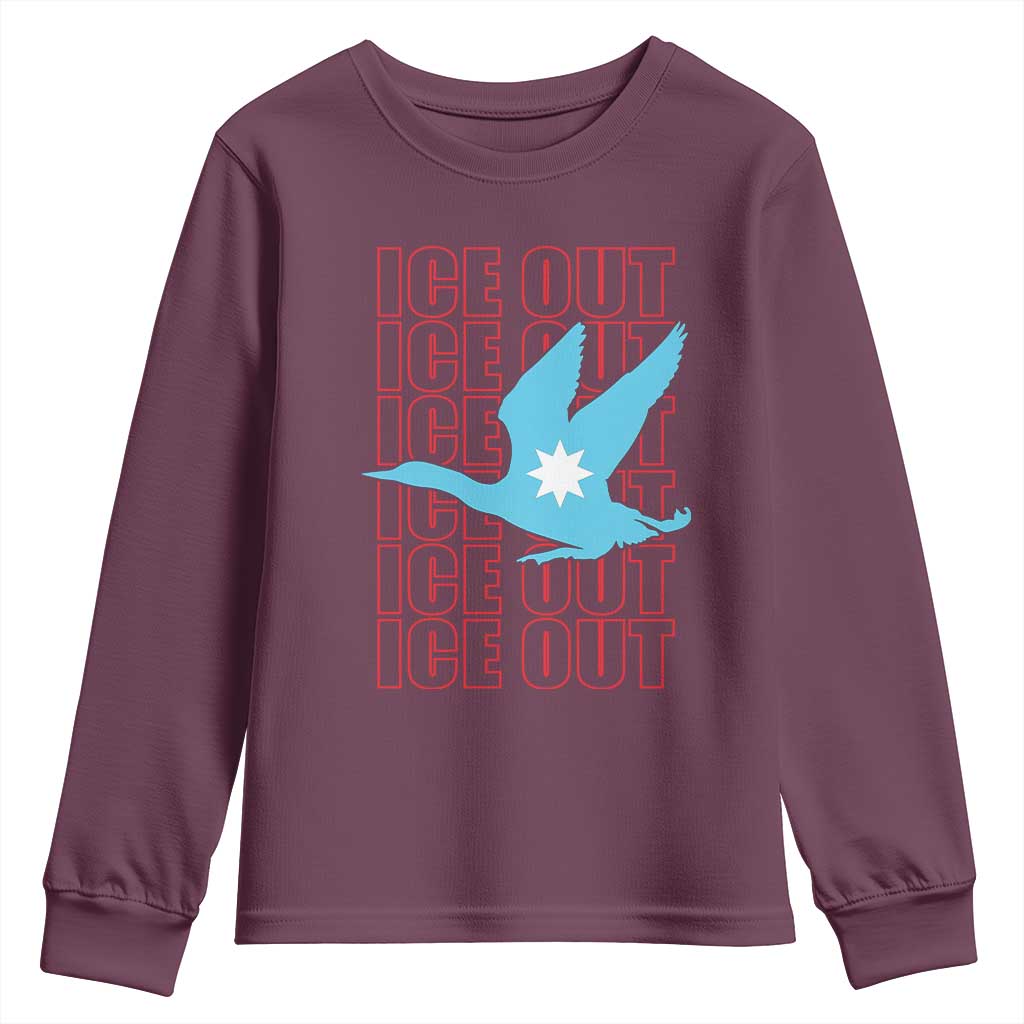 Minnesota Anti ICE Immigration Protest Youth Sweatshirt Ice Out