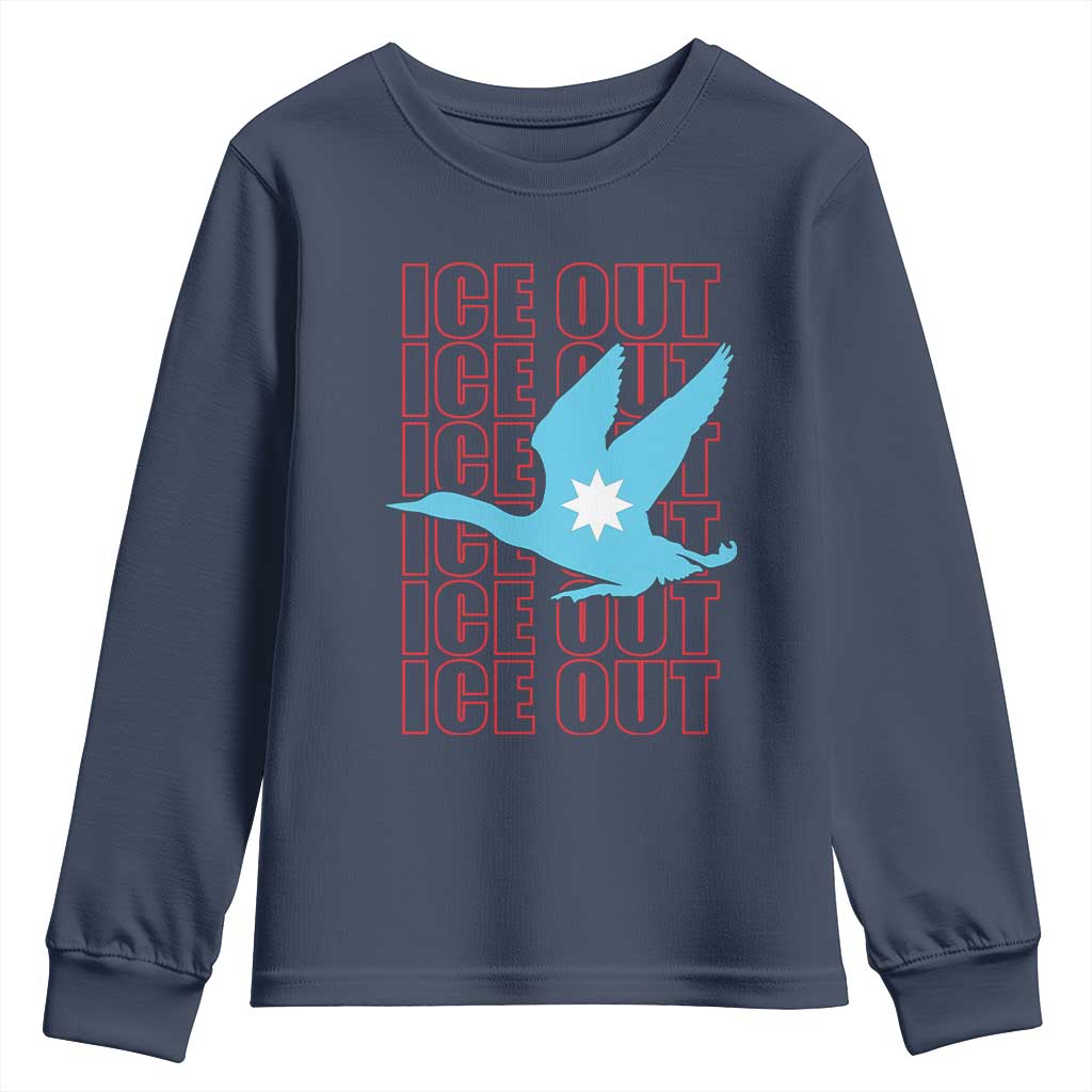 Minnesota Anti ICE Immigration Protest Youth Sweatshirt Ice Out