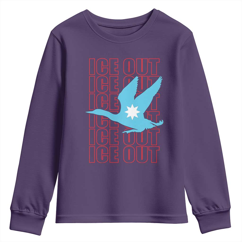 Minnesota Anti ICE Immigration Protest Youth Sweatshirt Ice Out
