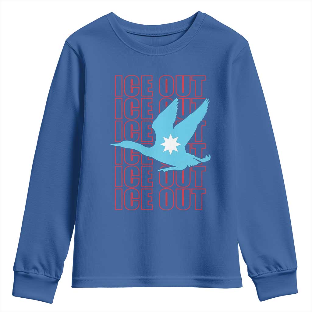 Minnesota Anti ICE Immigration Protest Youth Sweatshirt Ice Out