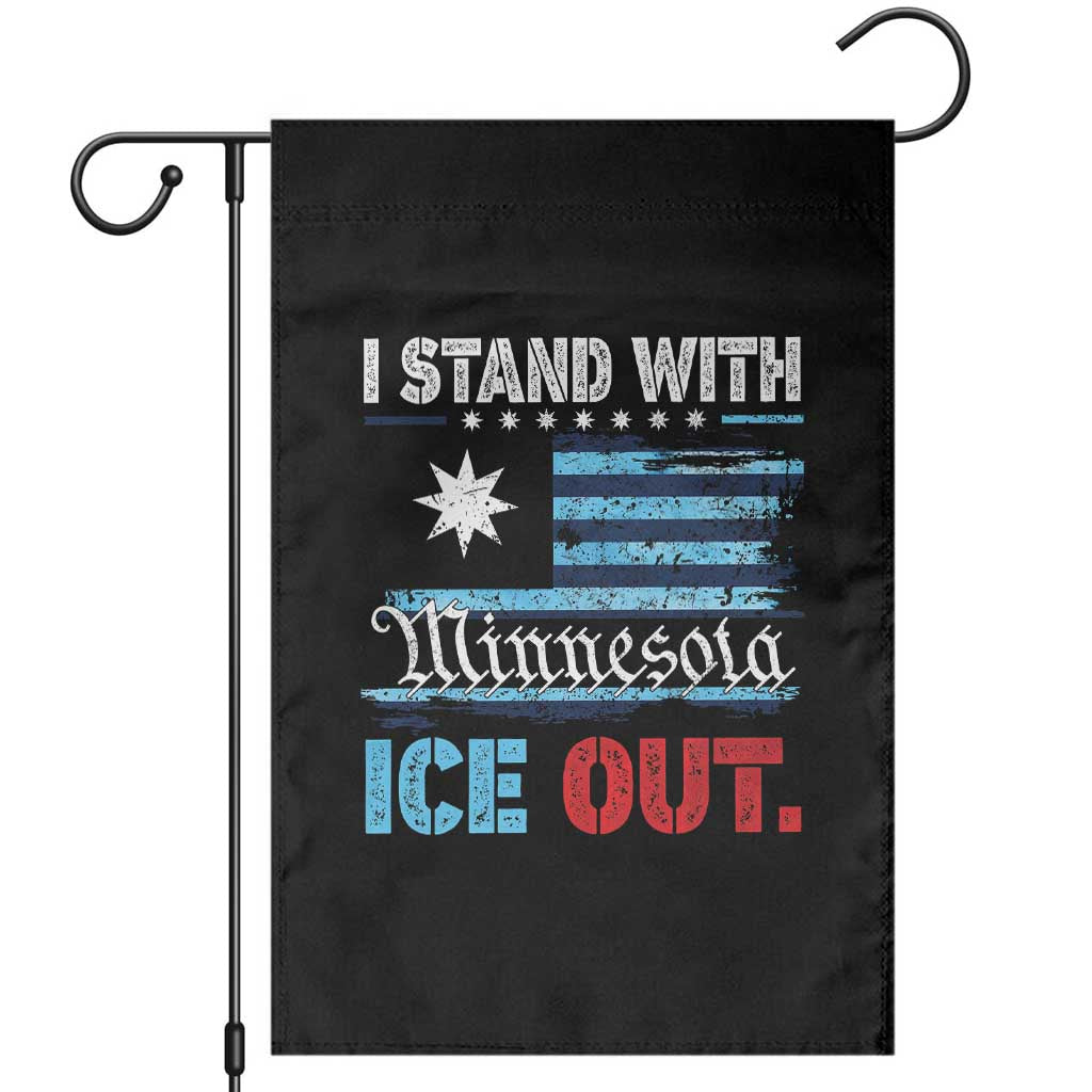 I Stand With Minnesota Garden Flag Minnesota Flag Anti ICE Immigration Protest