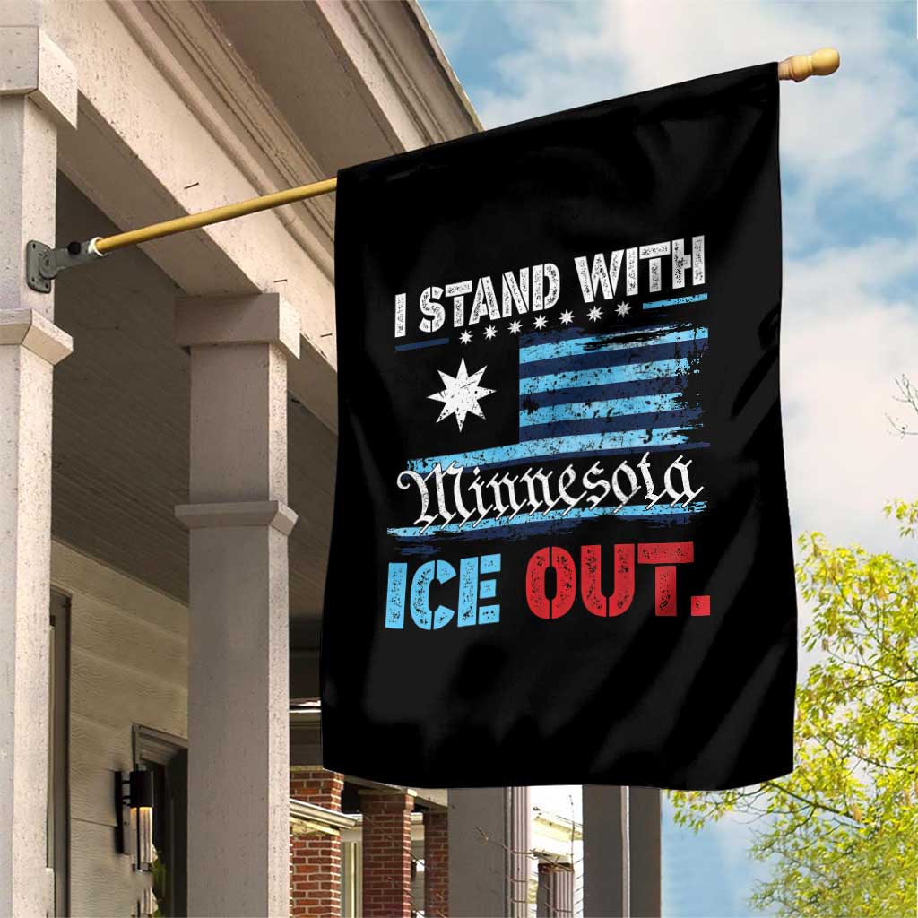 I Stand With Minnesota Garden Flag Minnesota Flag Anti ICE Immigration Protest