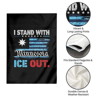 I Stand With Minnesota Garden Flag Minnesota Flag Anti ICE Immigration Protest