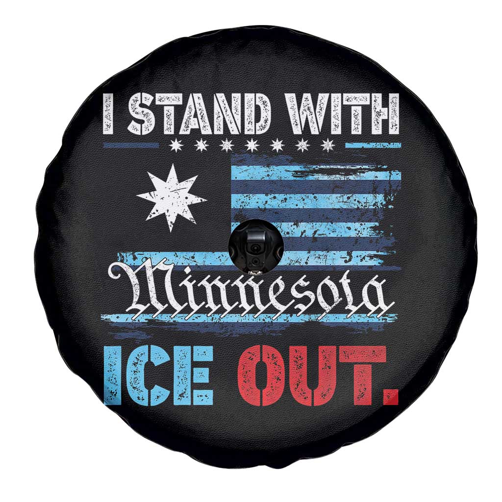 I Stand With Minnesota Spare Tire Cover Minnesota Flag Anti ICE Immigration Protest