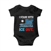 I Stand With Minnesota Baby Onesie Minnesota Flag Anti ICE Immigration Protest
