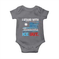I Stand With Minnesota Baby Onesie Minnesota Flag Anti ICE Immigration Protest