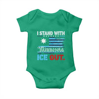 I Stand With Minnesota Baby Onesie Minnesota Flag Anti ICE Immigration Protest